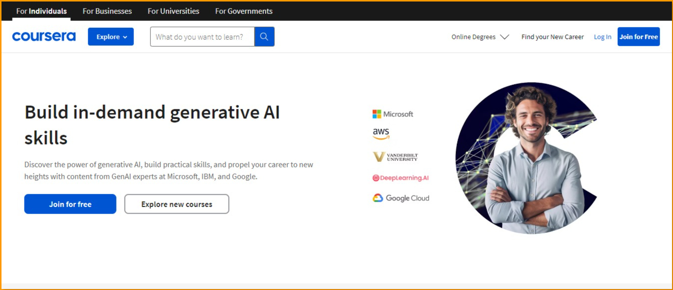 Coursera Home Page