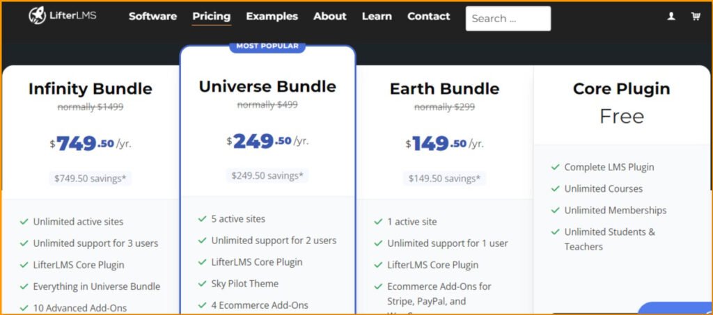 LifterLMS Pricing and Plans